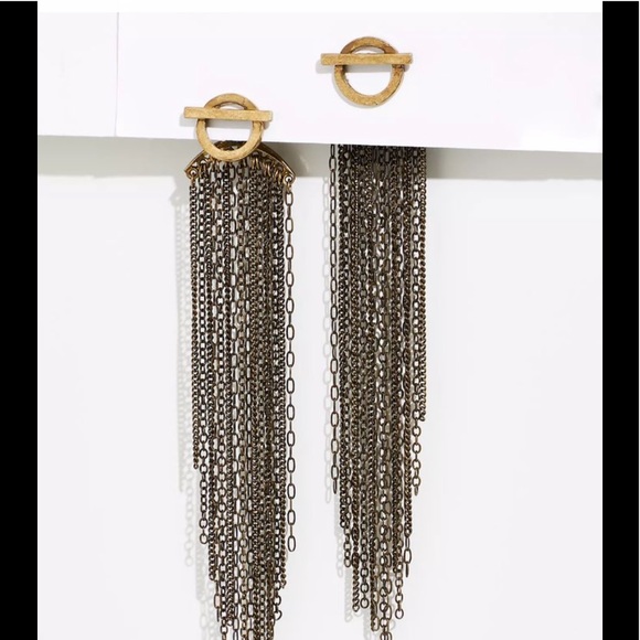 Free People Jewelry - Free People Sway brass earrings